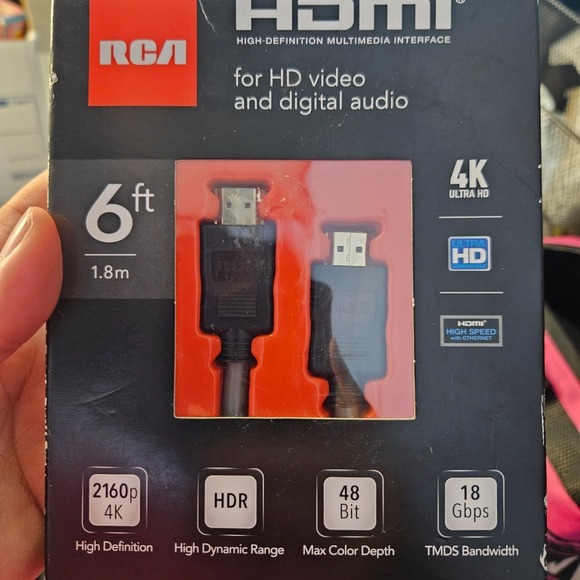 RCA‎ HDMI Cable 4K Ultra HD High Speed 6 ft - Picture 1 of 2